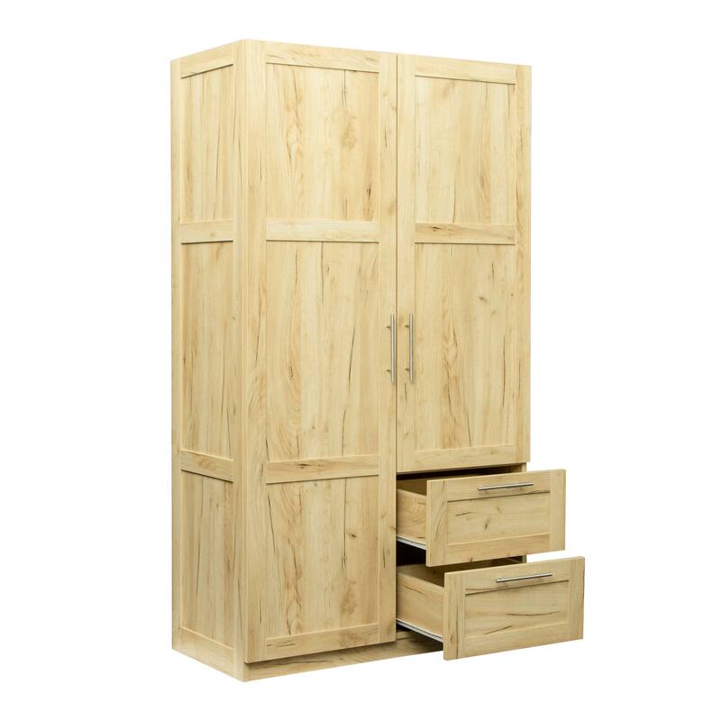 High Wardrobe/Armoires with 2 drawers and 5 storage spaces