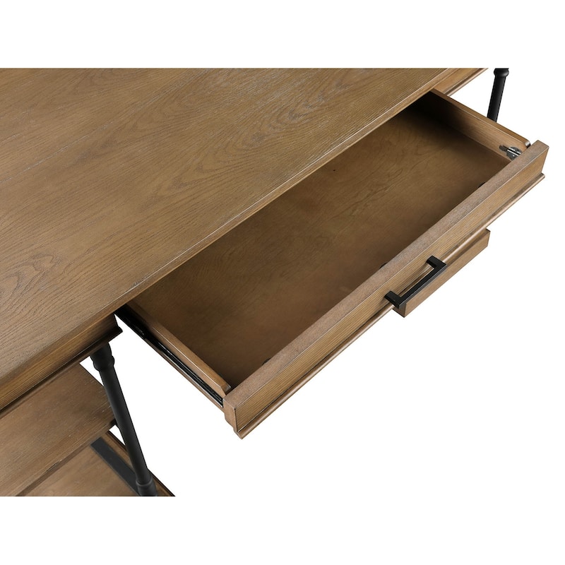 Corvus Ursula 59" 1-Drawer Wooden Computer Writing Desk