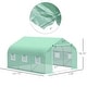preview thumbnail 5 of 16, Outsunny 11.5' x 10' x 6.5' Outdoor Walk-In Greenhouse w/ Zippered Door