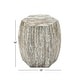 preview thumbnail 19 of 19, Gray Mother of Pearl Shell Handmade Shell Mosaic Hexagon Accent Table with Brown Accents