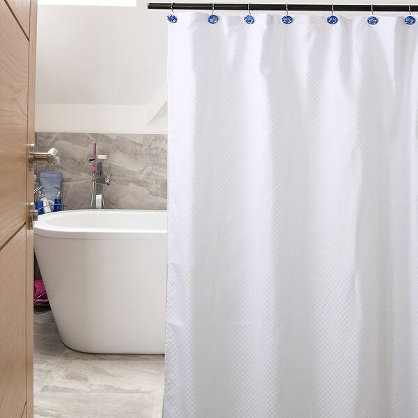Acrylic Blue Shower Curtain Hook Rolling Hooks Rings Clip Bathroom