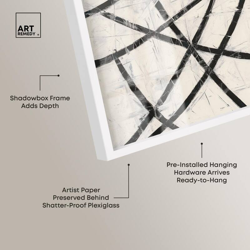 Intersecting Lines I Shadowbox by Art Remedy