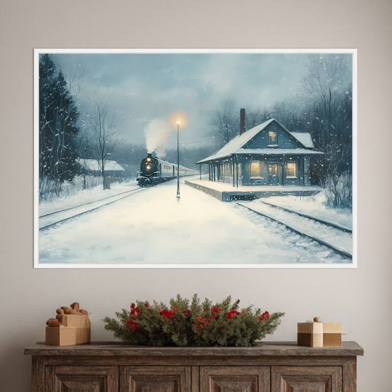 Landscape Painting by Tradelink inhouse artist Framed Canvas Wall Art Print - Sylvie White
