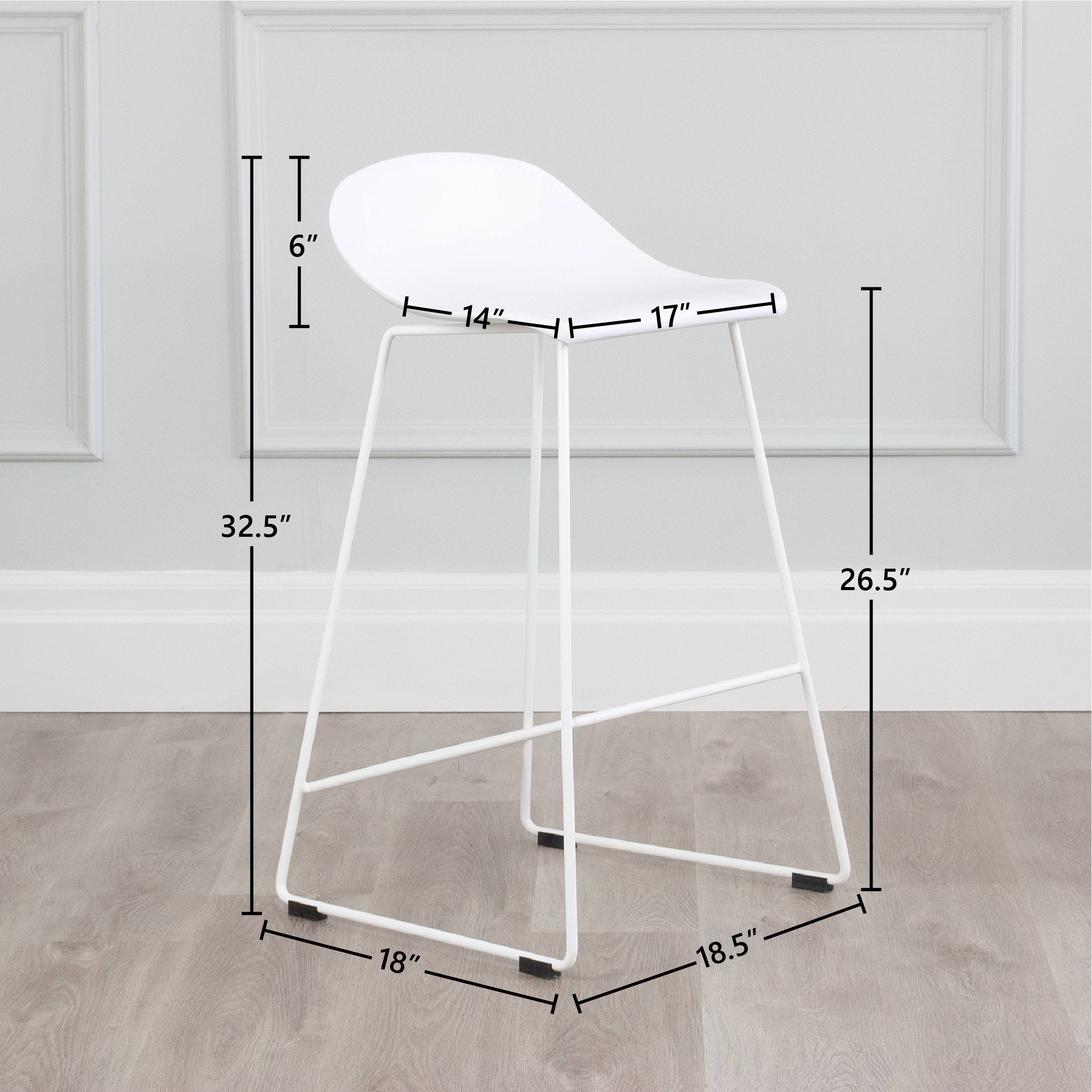 Set of 2 Escape Contract Grade Plastic Metal Sled Counter Stool On Sale Bed Bath Beyond 32021804