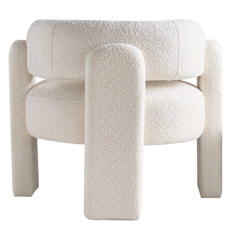 34.65" Wide Boucle Upholstery Accent Chair