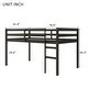 preview thumbnail 43 of 43, Solid Rubber Wooden Twin Loft Bed with Ladder and Strengthened Slats