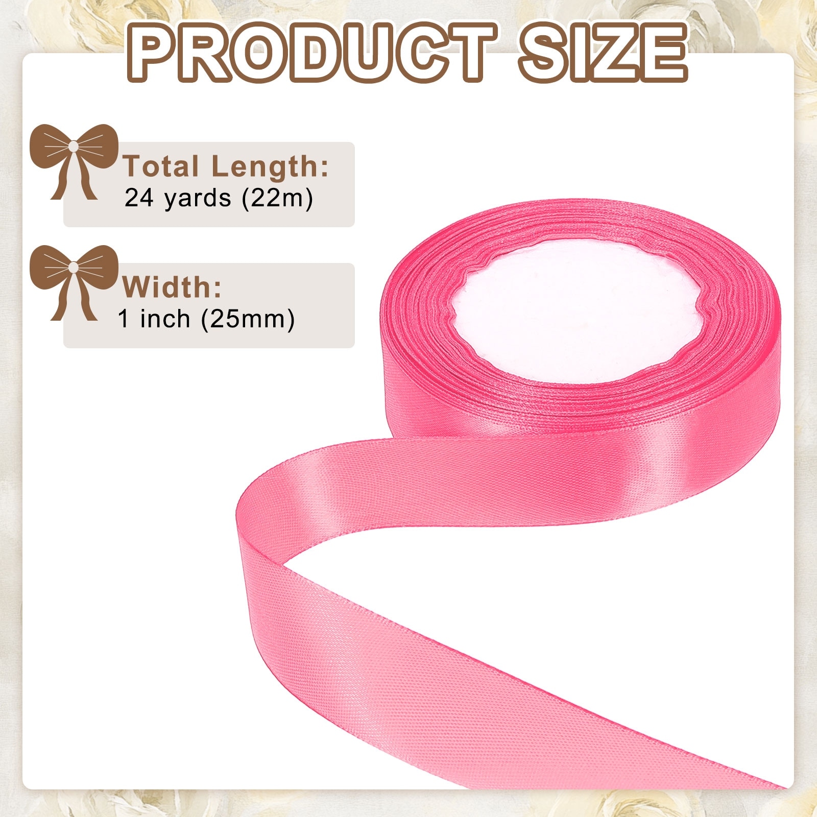 Satin Ribbon Solid Polyester Satin Ribbons for Gift Wrapping Wedding Party Decoration Flower Bouquet Crafts Christmas