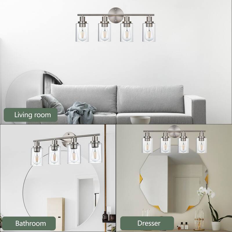 4-Light Bathroom Light Fixtures