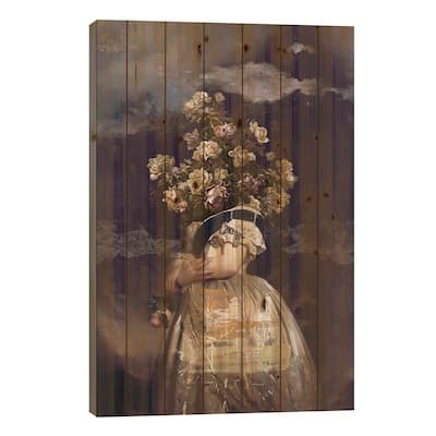 Flowers Print On Wood by José Luis Guerrero - Multi-Color