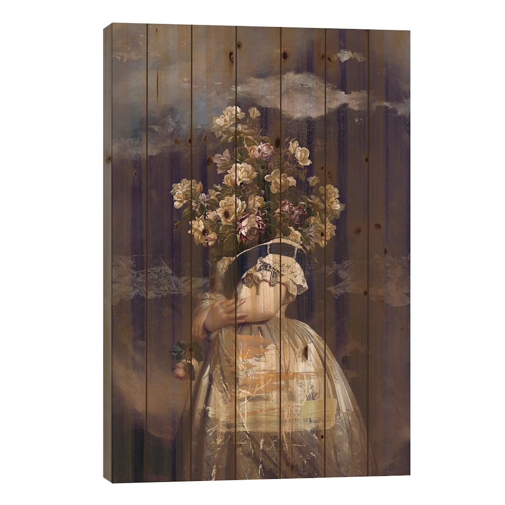 Flowers Print On Wood by José Luis Guerrero - Multi-Color