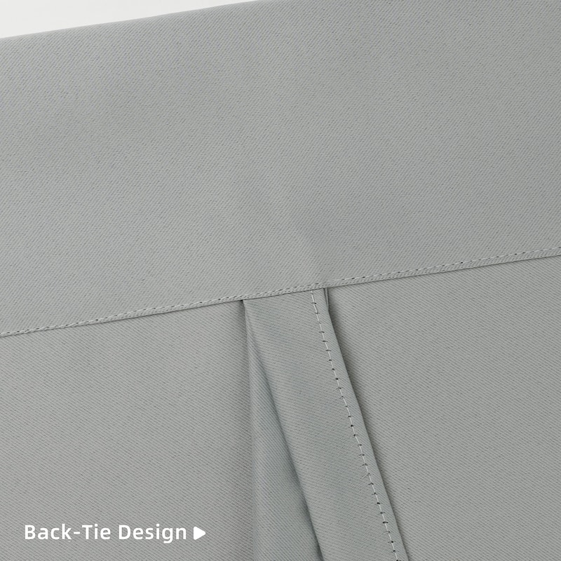 DriftAway Blackout Thermal Insulated Solid Gray Rod Pocket Tie Up Roman Shades - 25"x47"