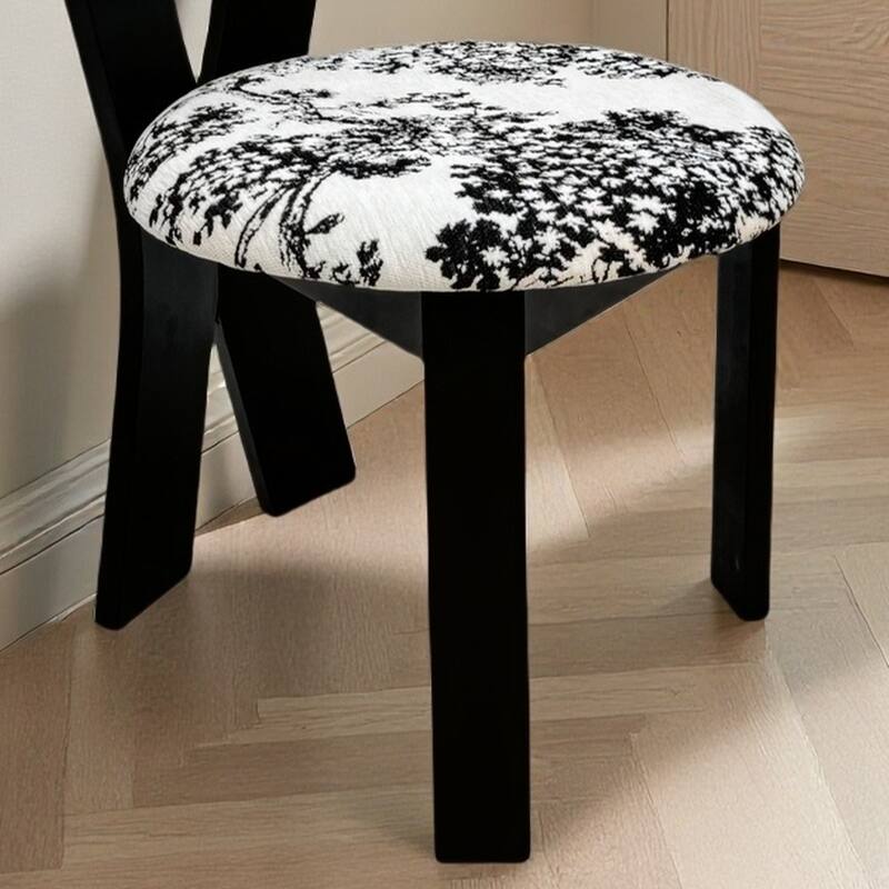 Dining Chairs Set of 2, Key-Design Home Chairs, Plush Teddy Velvet Solid Wooden Dining Chairs with Wood-Grain Embossed Cushion