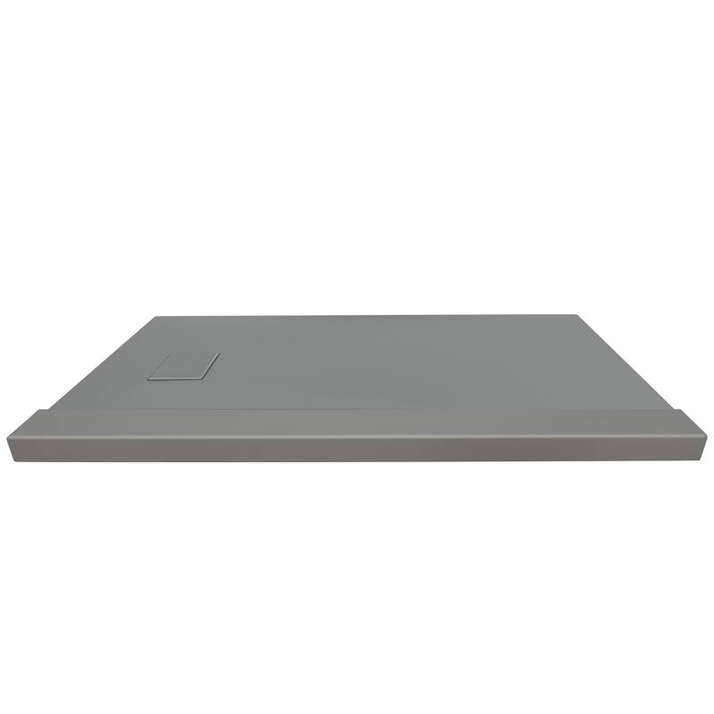 Transolid FZSTR6332 63" x 32-1/2" Rectangular Shower Base with Single - Dark Grey