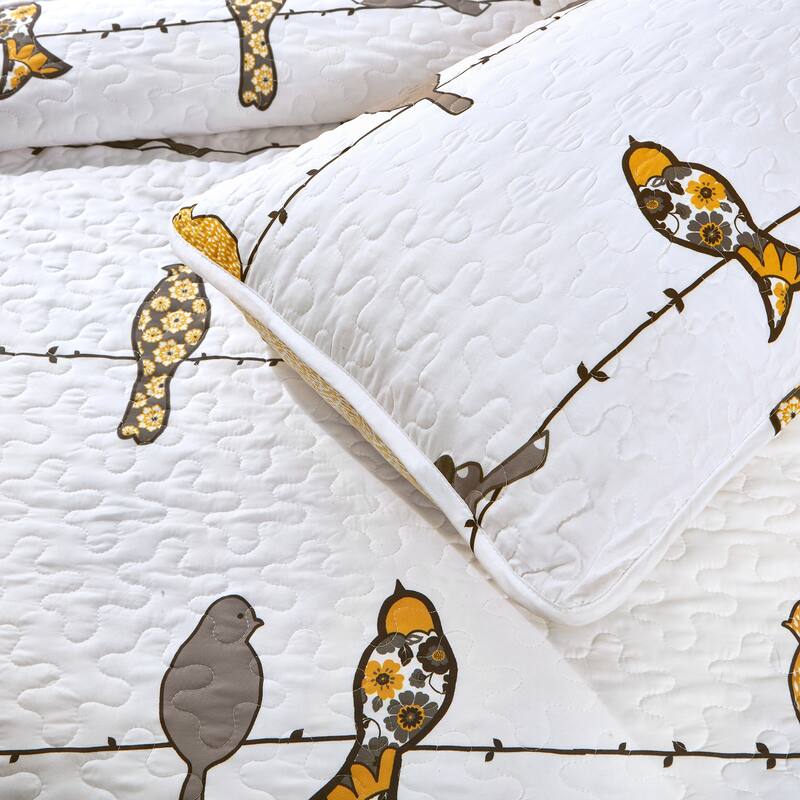 Lush Decor Rowley Birds 7 Piece Quilt Set