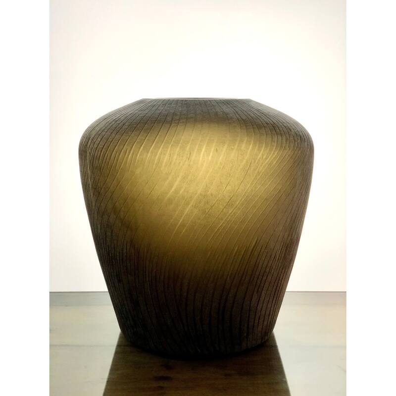 Supra Tabletop Glass Vase - 16.5" - Gold