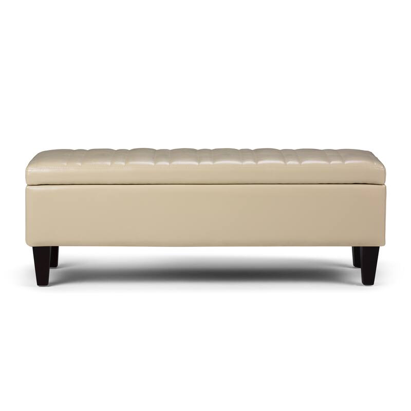 WYNDENHALL Garret 48 inch Wide Contemporary Rectangle Storage Ottoman
