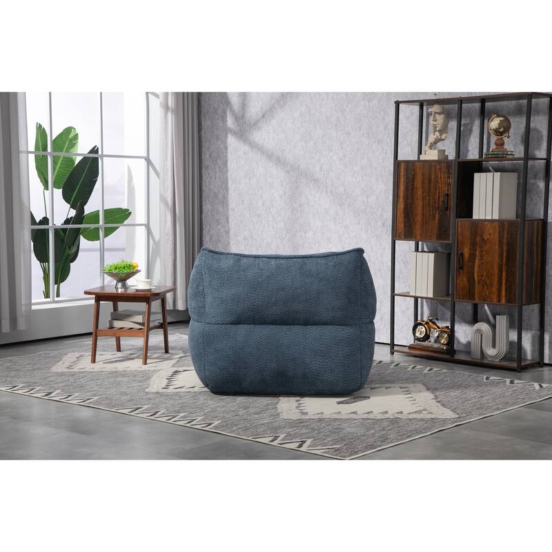 GDFStudio - COOLMORE Boucle Bean Bag Chair with Memory Foam Filling for Ultimate Comfort