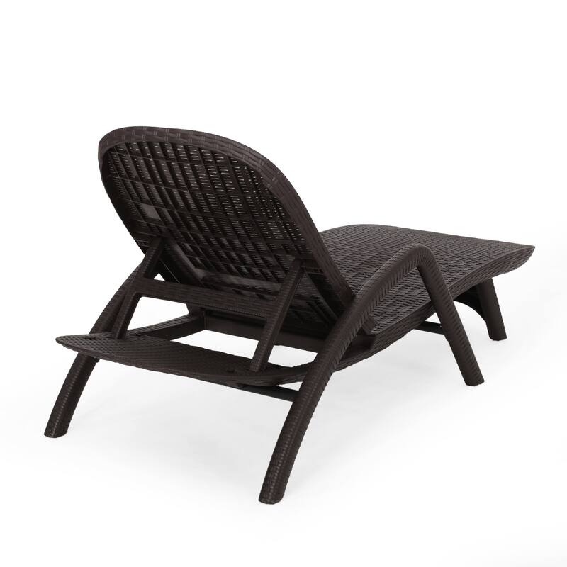 Waverly Outdoor Faux Wicker Chaise Lounge by Christopher Knight Home - 31.50" W x 76.50" D x 21.00" H