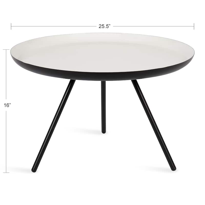 Kate and Laurel Laranya Round Metal Coffee Table - 25" Diameter