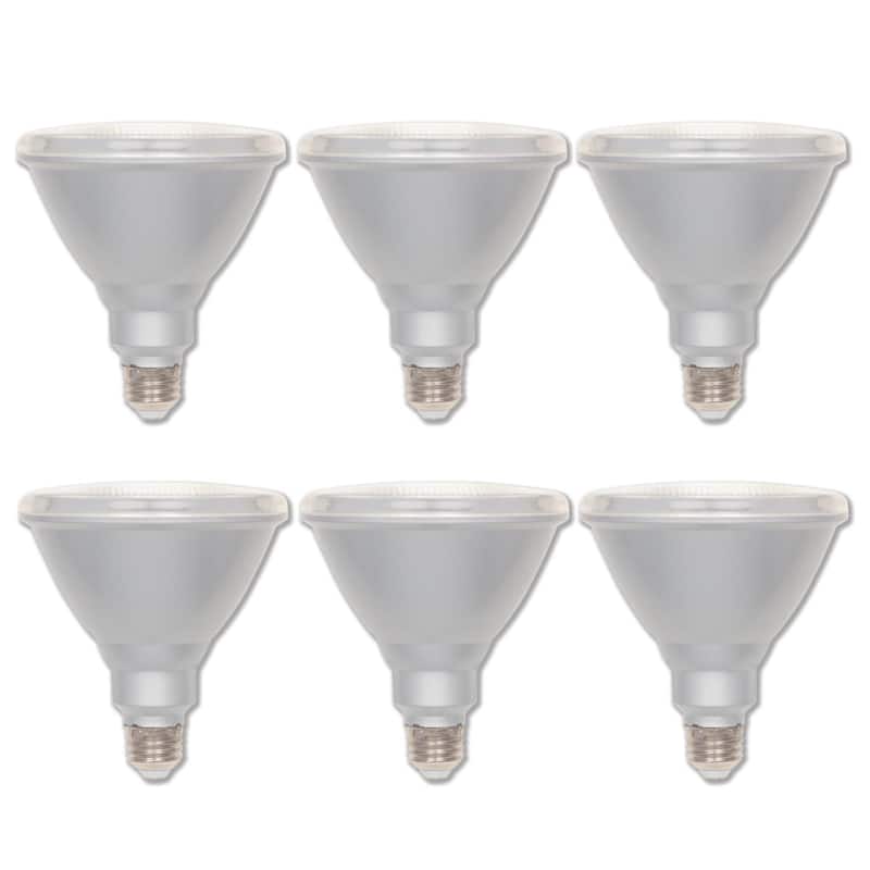 Westinghouse Lighting 15-Watt (90-Watt Equivalent) Bright White PAR38 Flood Dimmable Indoor/Outdoor LED - Clear - 6-Pack