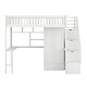 preview thumbnail 6 of 7, Twin Size Loft Bed Stairs Storage Bed with Bookshelf and Drawers, Desk & Wardrobe