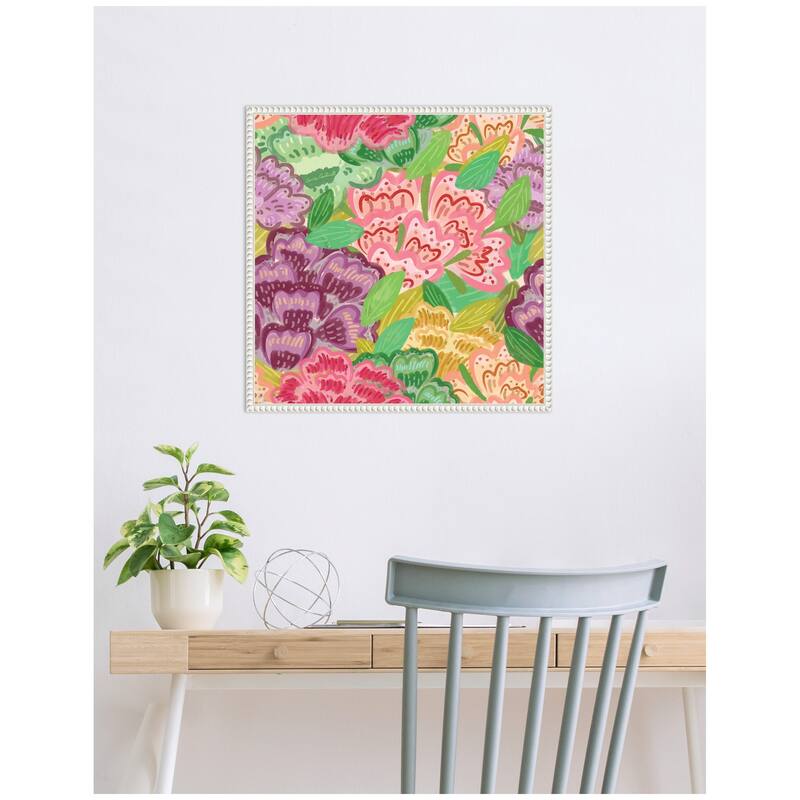 Kate and Laurel Sylvie Bright Framed Canvas by Carrie Cantwell