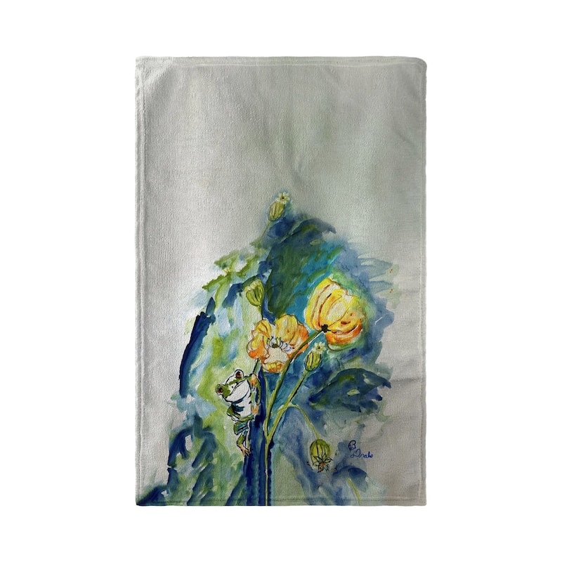 Frog & Flower Kitchen Towel - 16x25