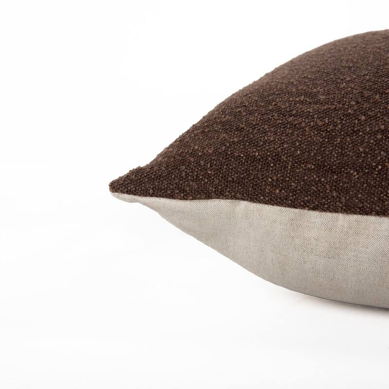 Rizzy Home Natural/Brown Flair Throw Pillow, 22x22