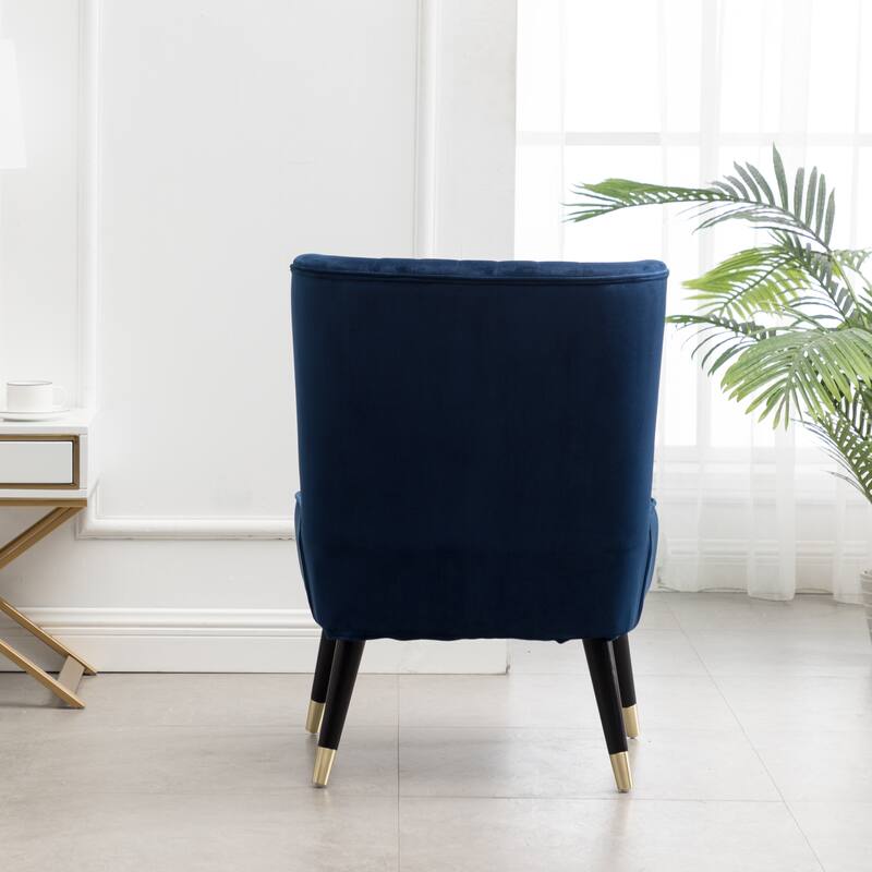 Upholstered Chair Side Chair Lobby Chair Leisure Chair Blue Armless Chair Corner Chair for Living Room