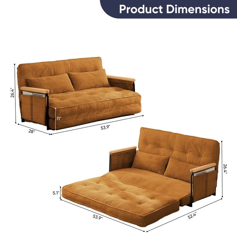 Mixoy Muti-Functional Folding Floor Sofa Bed,3-Seater,2-Seater,1-Seater Lazy Futon Sofa with 6 Position Adjustable Backrest