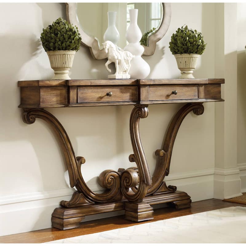 Hooker Furniture 60 Inch Long Poplar Wood Console Table from the