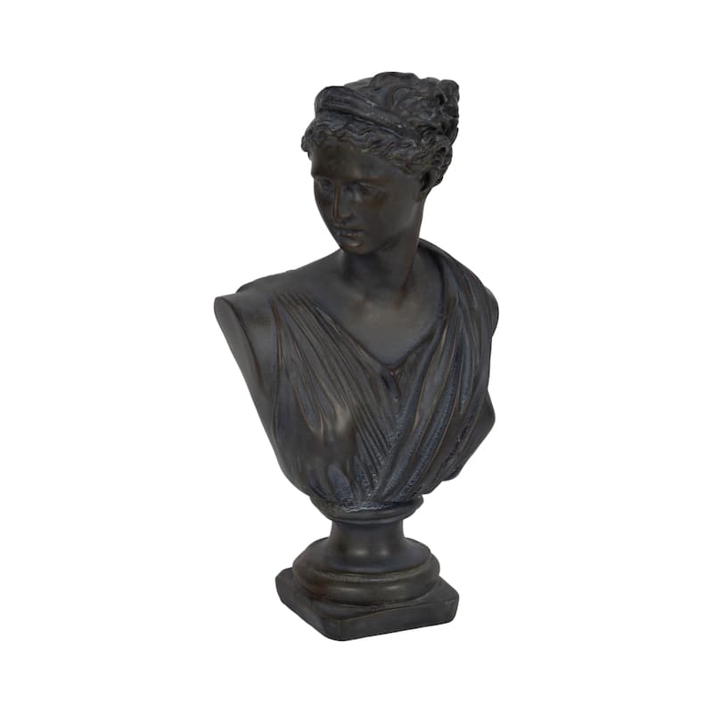 Sagebrook Home Grecian Bust Distressed Resin Novelty Sculpture