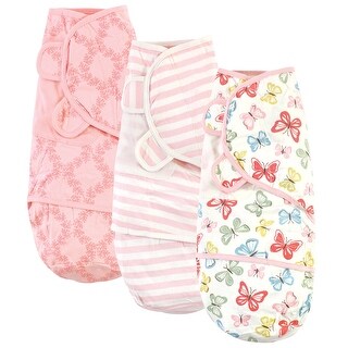 Touched by Nature Baby Girl Organic Cotton Swaddle Wraps, Butterflies, 0-3 Months - Butterflies - 0-3 Months