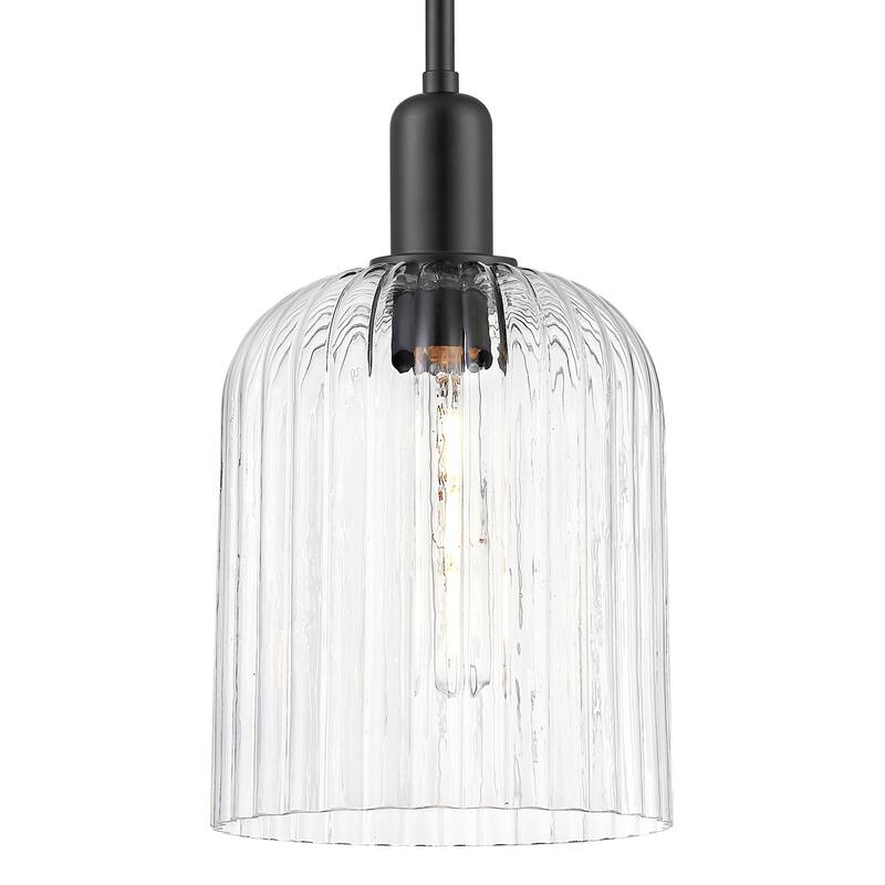 Innovations Lighting 716-1S-G559-8CL Bridal Veil 8" Wide Mini Pendant - Matte Black