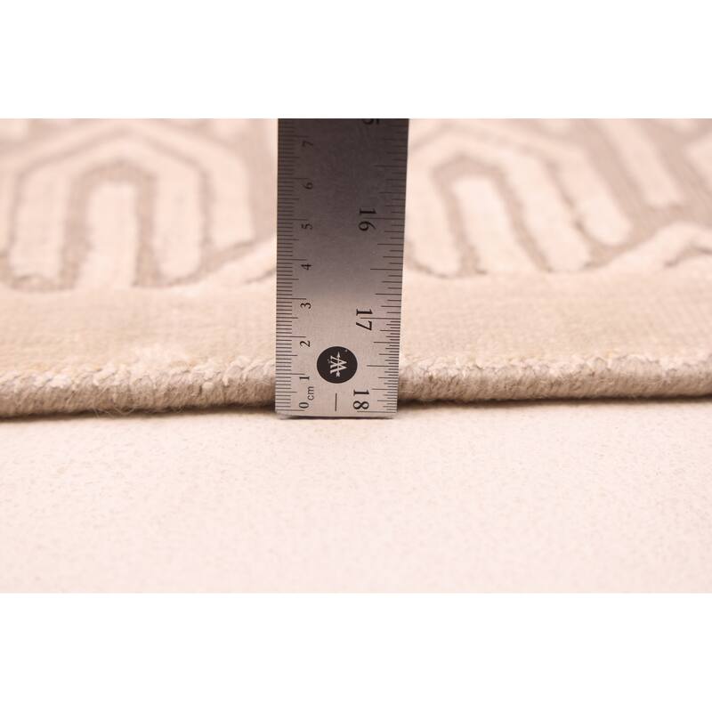 ECARPETGALLERY Hand Loomed Elysian Ivory, Taupe Rug - 7'9 x 9'10