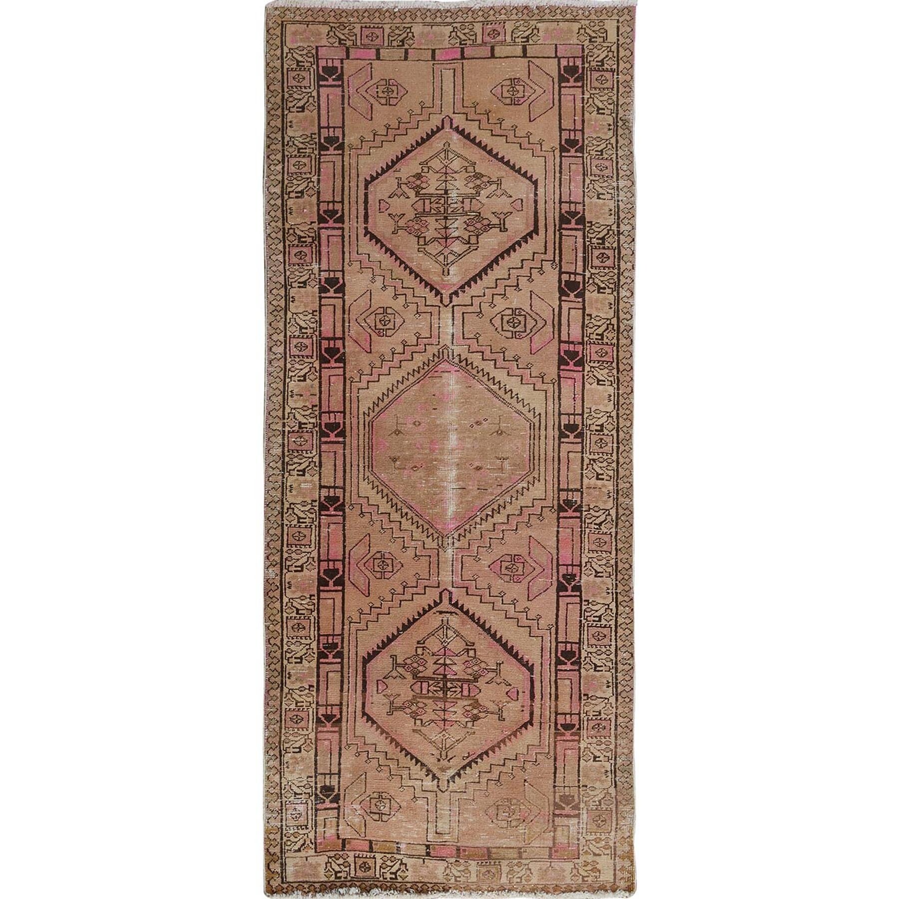 Brown Persian Serab Old Worn Down Runner Handmade Rug 3 3 X7 3 3 3 X 7 3 Overstock 31512329
