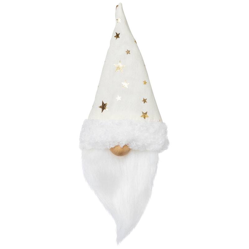 Santa Hat Gnome with Stars Clip-On Christmas Ornaments - 6" - Set of 3