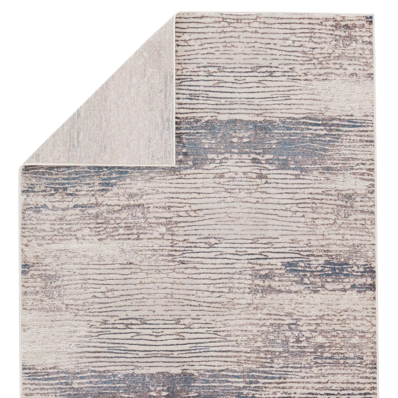 Malachite Abstract Gray/ Ivory Area Rug