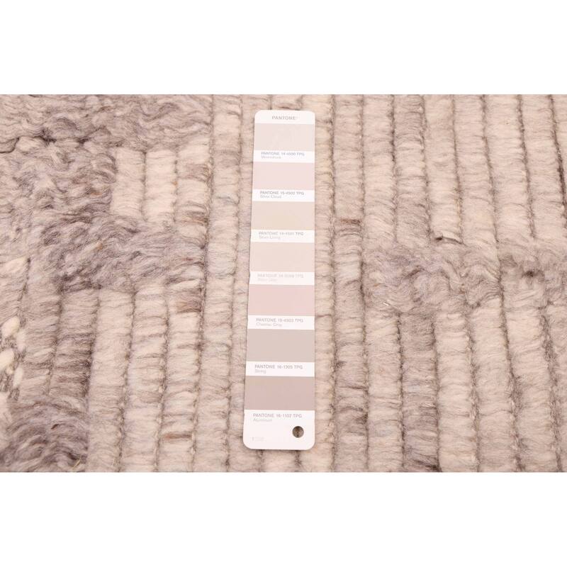 ECARPETGALLERY Hand-knotted Looma Light Grey Wool Rug - 7'10 x 9'11