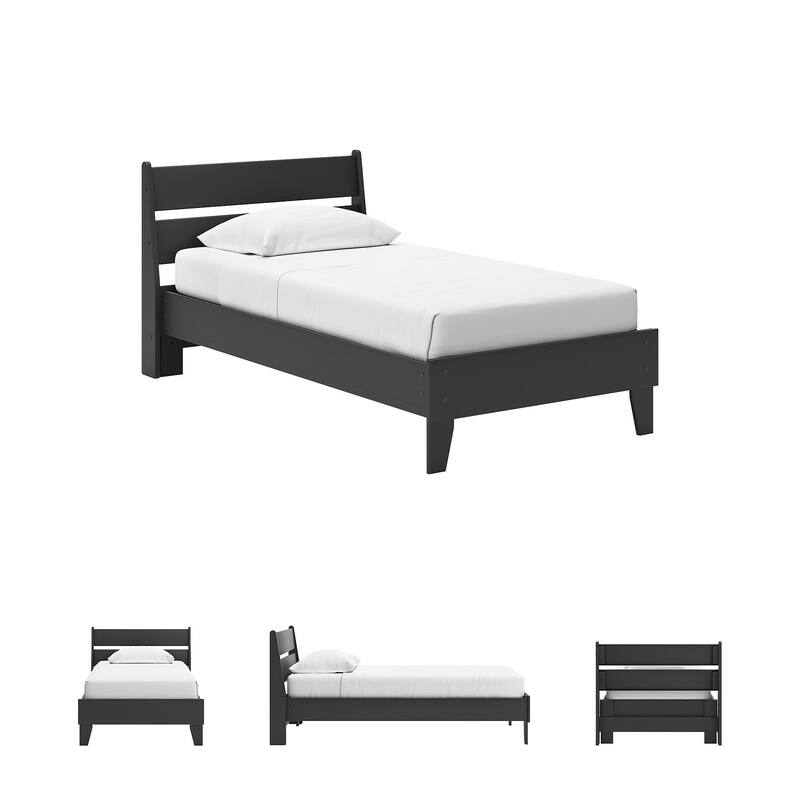 Signature Design by Ashley Socalle Black Panel Platform Bed