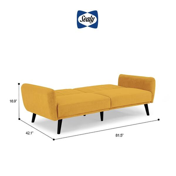 Vento Sofa Convertible in Cosmic Mustard by Sealy Sofa Convertibles