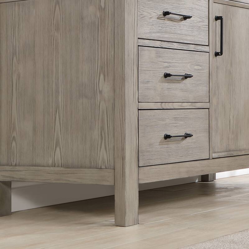 Leon 60 in. Single Bathroom Vanity with Composite Stone Top