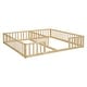 preview thumbnail 5 of 12, Nestfair Double Twin Floor Bed with Fence, Guardrails, without door