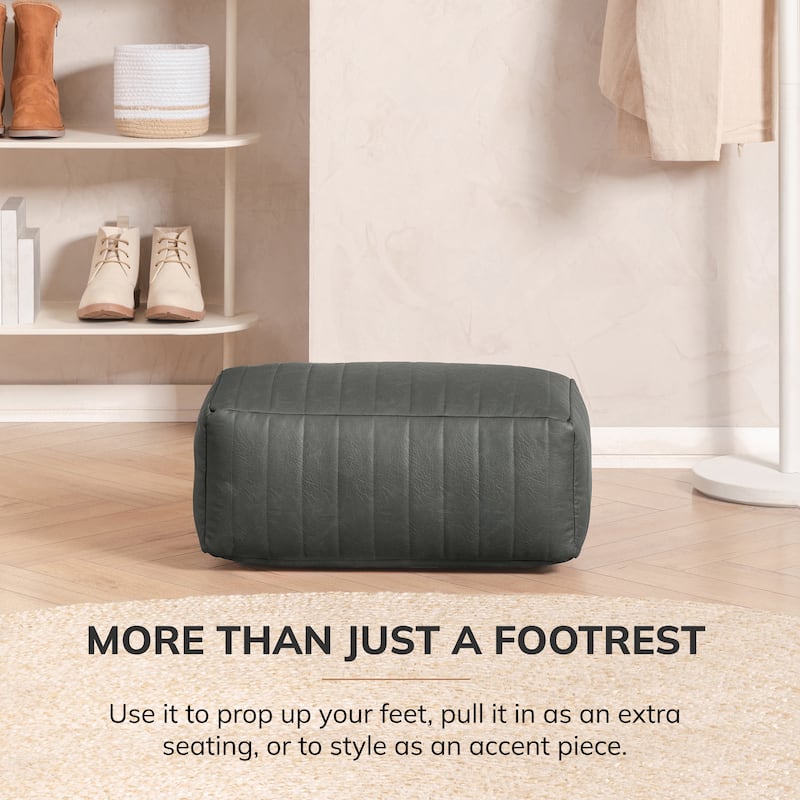 Jani Footrest Bench Ottoman Pouf - Handcrafted for Seating, Footrest, Home Decor for Living Room, Bedroom Pouf