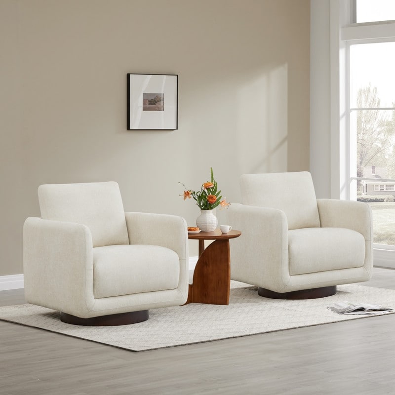 Rebecca Swivel Accent Chair with Cushion - Modern Style