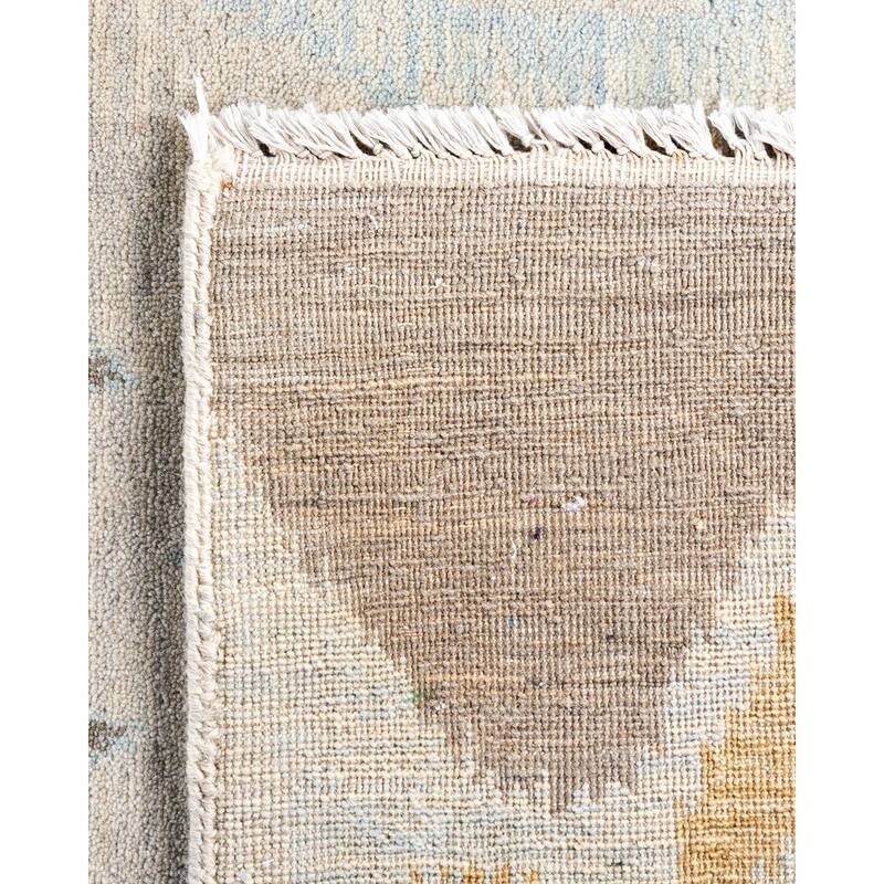 Ikat One-of-a-Kind Handmade Area Rug, Gray - 9' 2" x 12' 4"