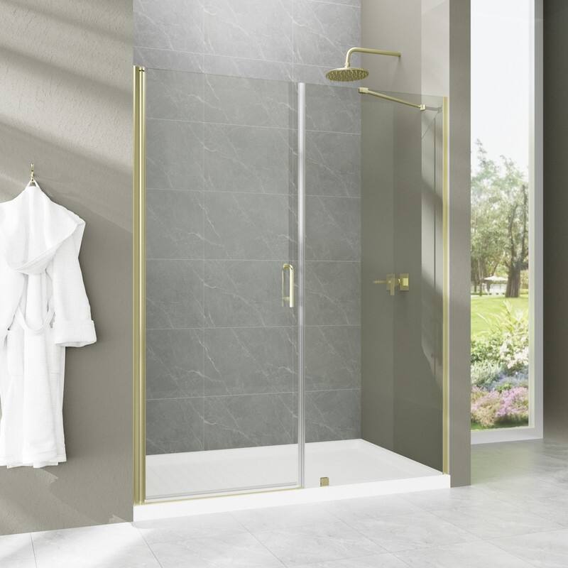 Alvana 60‘’×72'' Semi-Frameless Hinged Shower Door