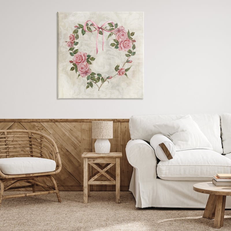 Stupell Garden Heart Wreath Canvas Wall Art Design By Sally Swatland