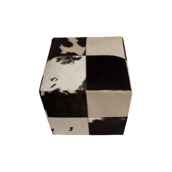 photo Animal Hide Pouf overstock com