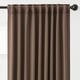preview thumbnail 1 of 6, Chanasya Solid Color Room Darkening Window Curtain Panel Pair (Set of 2) W52 x H63 Inches - Deep Taupe